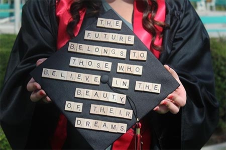 Students design unique graduation caps