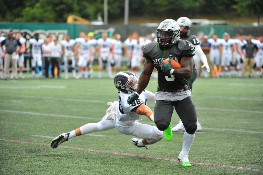 Stevenson football improves to 3-0 on the year with their 24-13 victory over Lebanon Valley on Saturday afternoon at Mustang Stadium in Owings Mills.