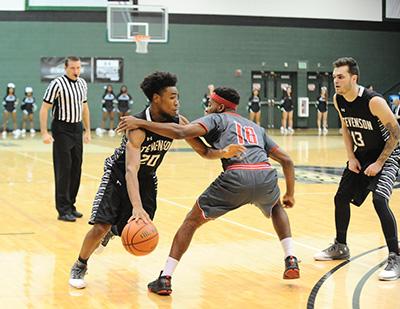 Stevenson mens basketball participated in Hoopsville taking on Lynchburg Friday night at Owings Mills gymnasium where the Hornets ran away with a 101-80 victory over the Mustangs.