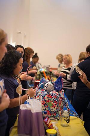 A very popular event among members' families and alumnae of Phi Sigma Sigma, Basket Bingo remains the sorority's biggest fundraiser. (Photo by Nhu Nguyen)