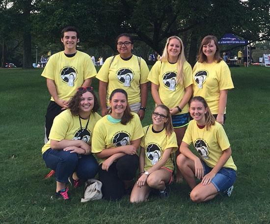 CCM club members volunteer at the Nun Run, a fundraiser for the Little Sister of the Poor held in Baltimore. (Photo courtesy of Kayla Bynion)