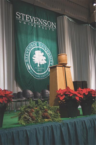 Commencement ceremonies will be held in the Greenspring gym on Dec. 19. (Photo from the Villager Files)