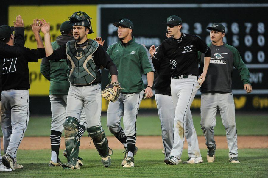 Stevensons baseball moves along in the MAC Commonwealth Baseball Championship as they took a 6-4 victory in the opening game over Alvernia Thursday evening at PeoplesBank Park in York, PA.
