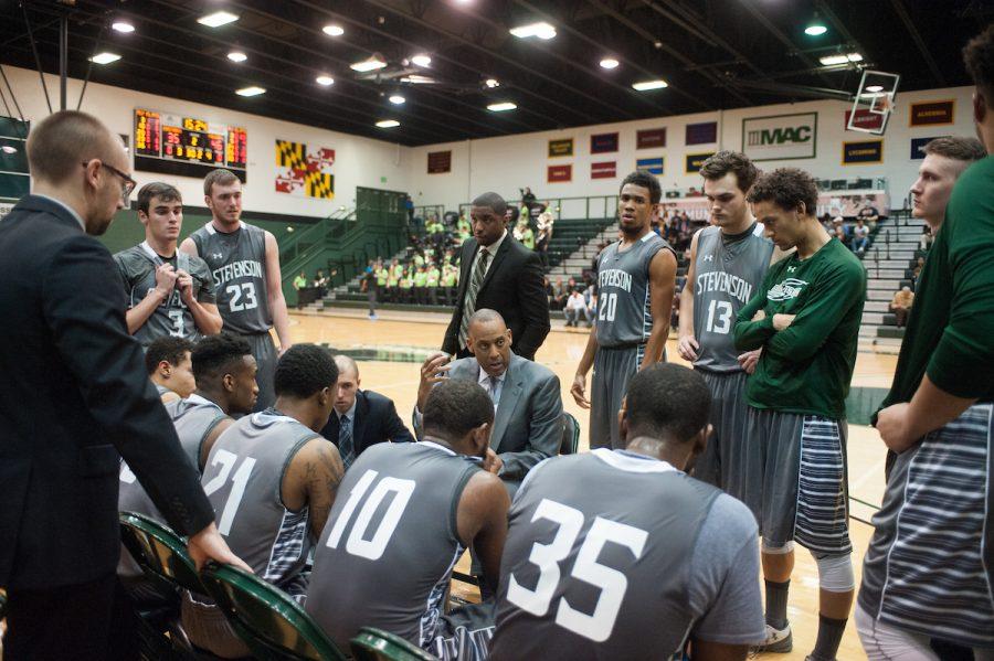 Stevenson+mens+basketball+was+outpaced+by+Messiah+72-68+Wednesday+night+at+Owings+Mills+gymnasium.