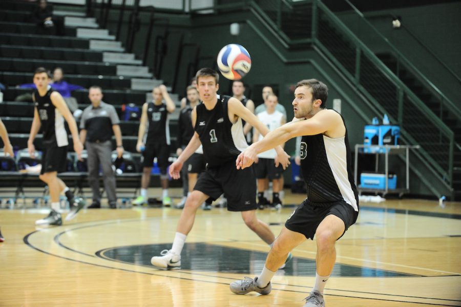 Despite being up 2 sets to none, Stevenson mens volleyball dropped the next two sets to force a fifth set tie breaker against Elmira on Saturday evening at Owings Mills gymnasium, Stevenson ended up winning the match with set scores of (13-25), (21-25), (25-22), (25-23) and (12-15).
