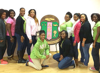 Stevenson's chapter of Alpha Kappa Alpha is preparing for Tau Theta week. (Photo from the AKA's Twitter page)