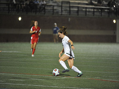 Former Stevenson Women's soccer player Allie Ondrejcak is now a Graduate Assistant for the team. Photo taken by Sabina Moran. 