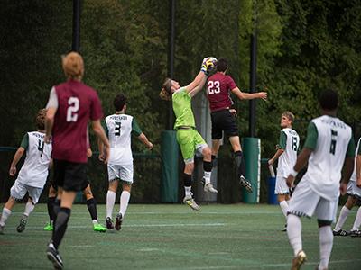Stevenson mens soccer dropped a close one in double overtime Sunday afternoon at Mustang Stadium in Owings Mills, losing 2-3 to Hampden Sydney.
