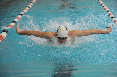 Stevenson University swim teams fall to Widener University (Photo taken by Sabina Moran)