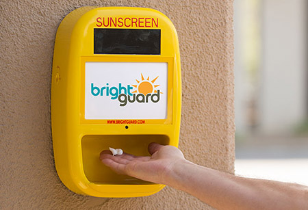 Sunscreen dispensers raise cancer awareness