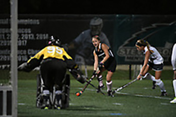 Stevenson field hockey drops game 2-1 to Lebanon Valley on Wednesday night at Mustang Stadium in Owings Mills.