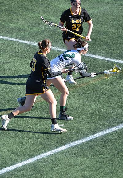 SU womens lacrosse notched their first win of the season with a 12-11 win over Randolph-Macon on Saturday afternoon at Mustang Stadium in Owings Mills.