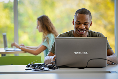 Students getting their work done in the Manning Academic Center learning commons. (villagerfilephoto)