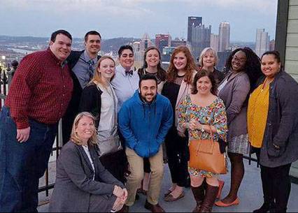 The students and faculty enjoyed getting to see the city of Pittsburgh after a long day of working at the conference. (Photo courtesy of Stephanie Verni)