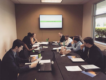 SGA's executive board in a meeting. (Photo from SGA's facebook page.)