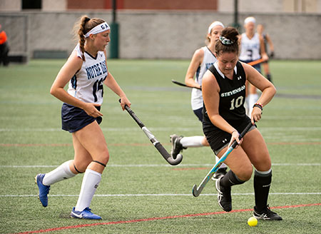Stevenson field hockey nets their first win of the season with their 9-0 victory over Notre Dame on Sunday morning at Mustang Stadium in Owings Mills.