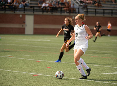 Stevenson womens soccer drops home opener 0-1 on late goal by Ursinus on Sunday afternoon at Mustang Stadium in Owings Mills.