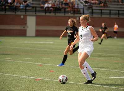 Stevenson women's soccer drops home opener 0-1 on late goal by Ursinus on Sunday afternoon at Mustang Stadium in Owings Mills.