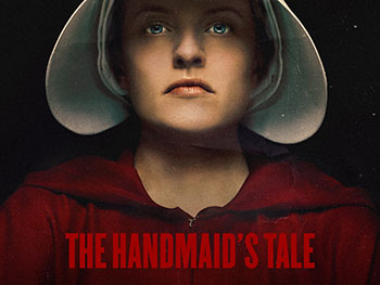 The poster from the show depicts the main character, Offred, played by Elisabeth Moss. (Photo from imbd.com)