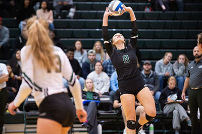 Stevenson womens volleyball undefeated streak comes to an end at 23 with their 3-1 loss to 9th ranked Johns Hopkins on Thursday night at Owings Mills gymnasium.