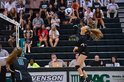 Stevenson womens volleyball rolls to 14-0 with their 3-1 win over Washington Saturday afternoon at Owings Mills gymnasium.