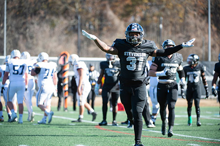 Stevenson football closes out the regular season with a 31-0 shut out over Lycoming on senior day Saturday at Mustang Stadium in Owings Mills.