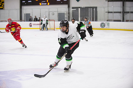 Stevensons mens ice hockey opened their season at home with a 3-1 win over Kings on Saturday night at Reisterstown Sportsplex.