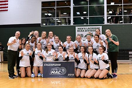 Stevenson women's volleyball captured their 8th straight MAC Commonwealth Title with their 3-1 victory over Arcadia on Saturday night at Owings Mills gymnasium.