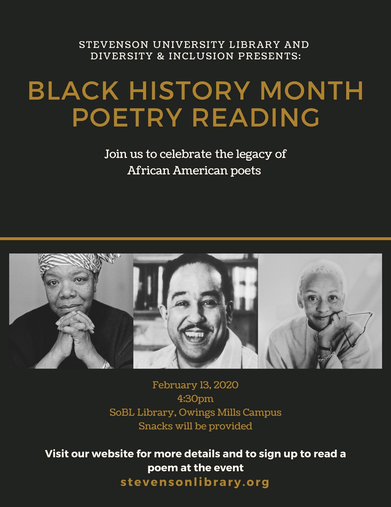 Poetry event planned for black history month Stevenson Villager