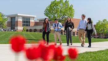 Student ambassadors and OWLs show prospective students what life is really like on campus. (Photo from Stevenson University's website)