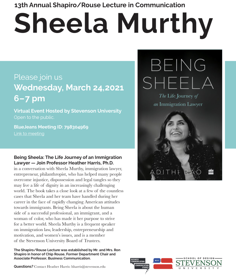 Shapiro/Rouse lecture welcomes Sheela Murthy