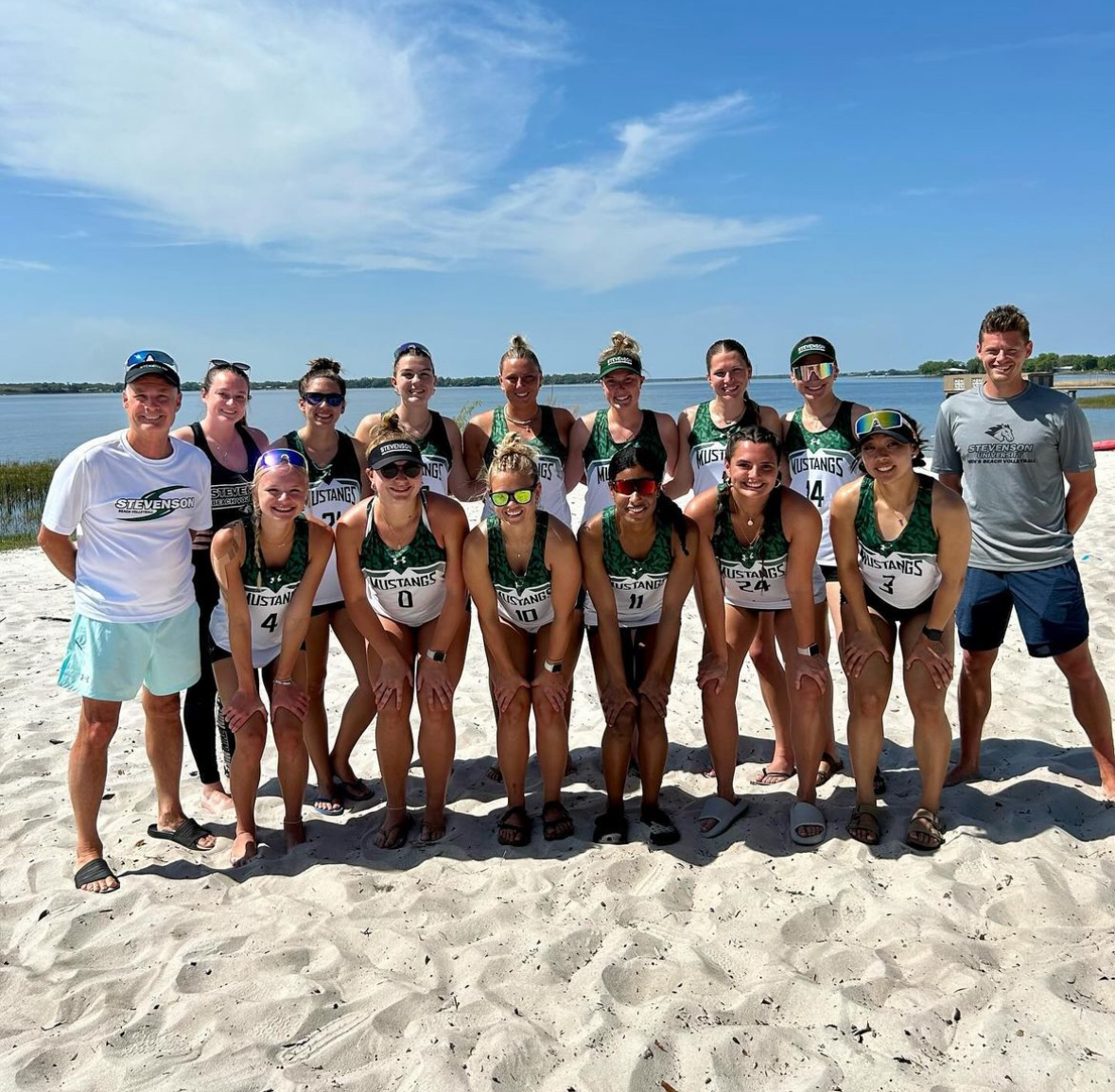 The Women's Beach Volleyball team in Florida last weekend. Photo courtesy of Stevenson_wvb on Instagram.