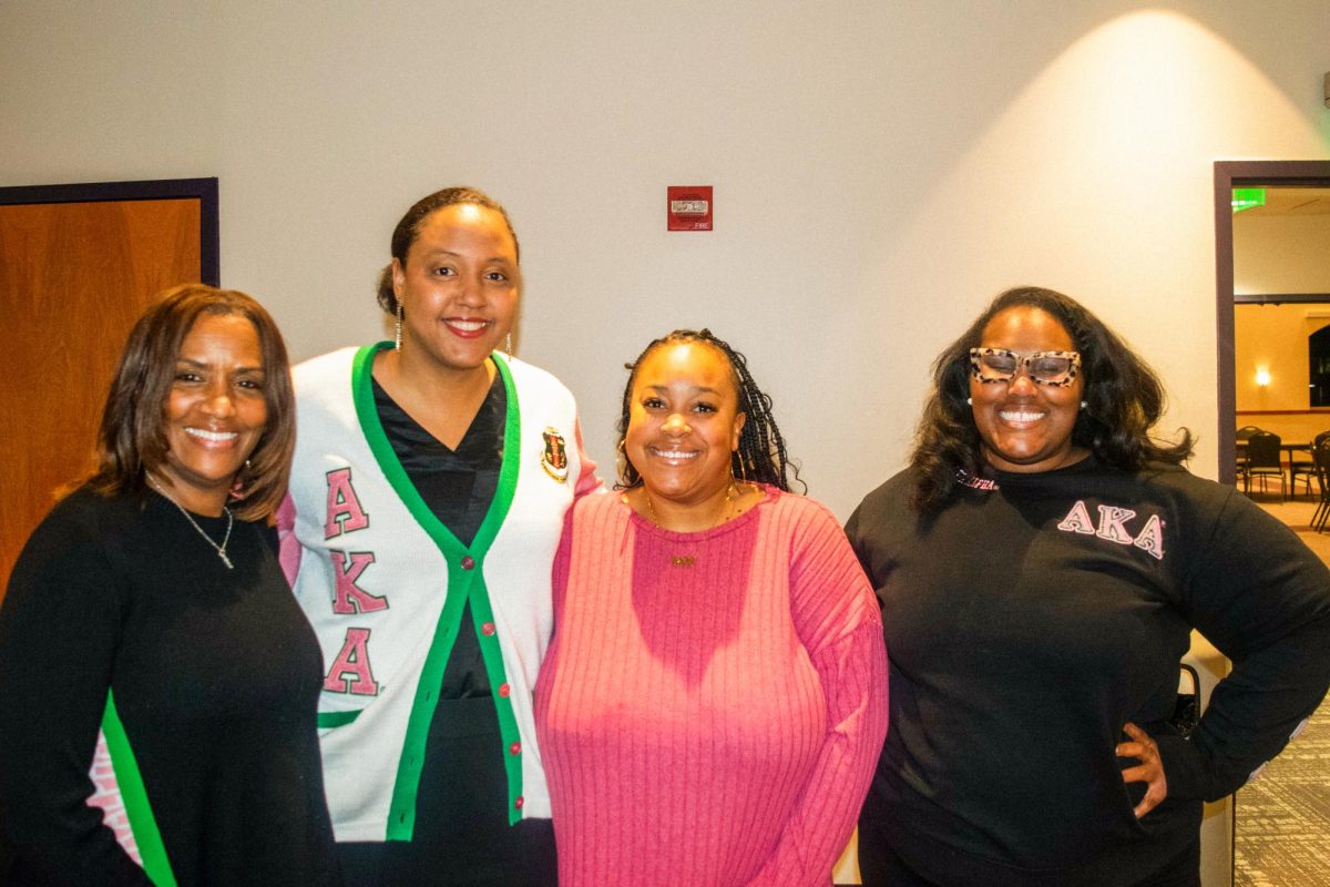 Four members of Alpha Kappa Alpha Sorority, Inc.’s Upsilon Epsilon Omega Chapter, the supervising graduate chapter of the Timeless Tau Theta Chapter (from left to right: Lynette Hall, Dr. Nakiya Showell, Amber Cofield, and Ashley Barnes)

“Self love is self preservation, being intentional but it takes practice. You have to be intentional and practice doing it because it doesn’t come naturally so you have to be intentional and make time in order to be able to give back to others.” - Lynette Hall, Graduate Advisory Committee member of Tau Theta Chapter and member of Upsilon Epsilon Omega Graduate Chapter of Alpha Kappa Alpha Sorority, Inc.