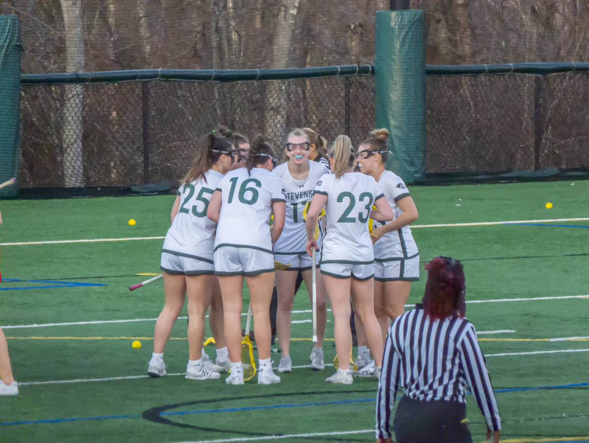 Stevenson's offensive huddles during a game. 