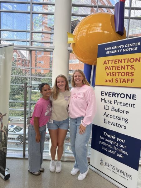 Phi Mu’s chapter took a tour of the Hopkins Children’s Center in Baltimore, Maryland. “It felt very meaningful for me to see how the support of our small chapter can do big things," Ella Javier said.